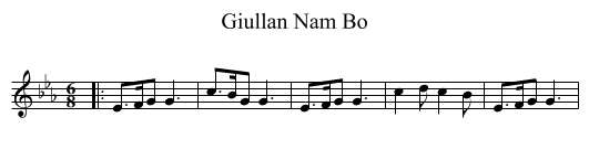 Giullan Nam Bo - staff notation