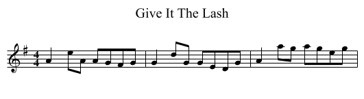 Give It The Lash - staff notation
