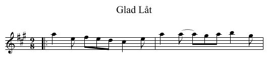 Glad Låt - staff notation