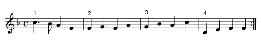 Glade, gode skal vi v&aelig;re - staff notation