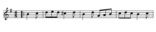 Glakey Hornpipe - staff notation