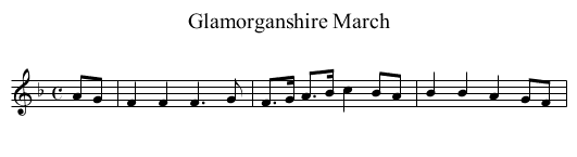Glamorganshire March - staff notation