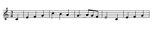 Glân meddwdod mwyn - staff notation