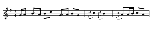 Glanbran - staff notation