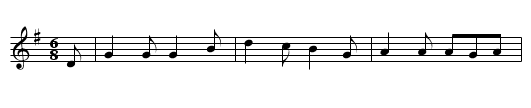 Glandyfi - staff notation