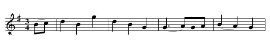 Glanyrafon - staff notation