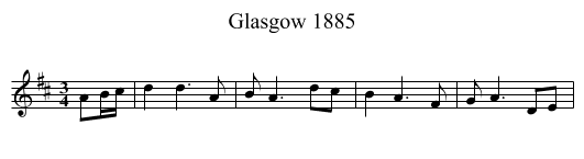 Glasgow 1885 - staff notation