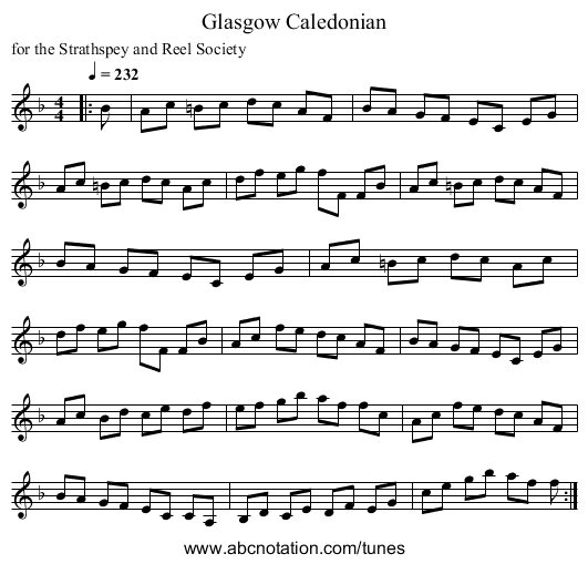 Glasgow Caledonian - staff notation