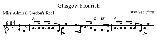 Glasgow Flourish - staff notation