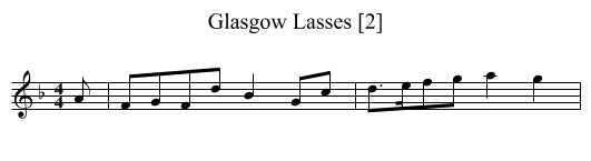 Glasgow Lasses [2] - staff notation