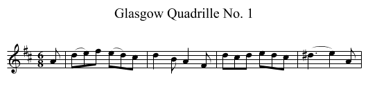 Glasgow Quadrille No. 1 - staff notation