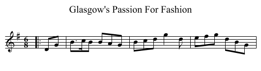 Glasgow's Passion For Fashion - staff notation