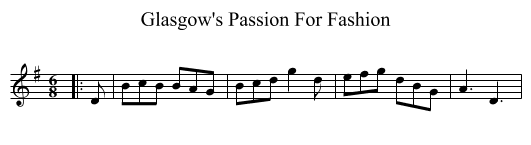 Glasgow's Passion For Fashion - staff notation