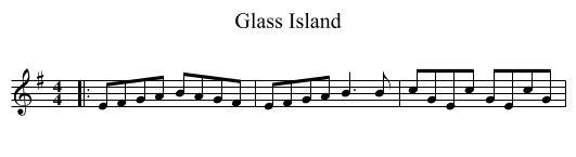 Glass Island - staff notation