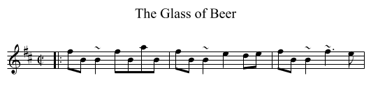 Glass of Beer, The - staff notation