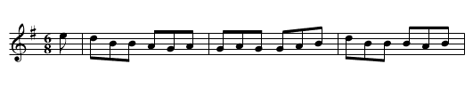 Glass of Potheen, A - staff notation