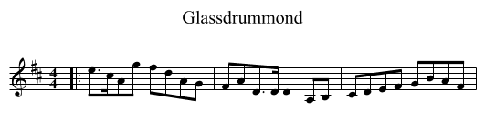 Glassdrummond - staff notation