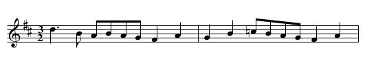 Glassis Hornpipe - staff notation