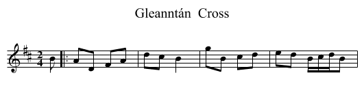 Gleanntán  Cross - staff notation