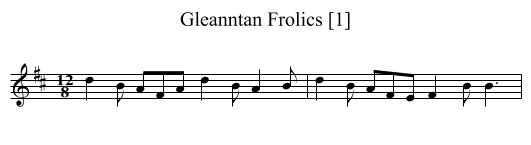 Gleanntan Frolics [1] - staff notation