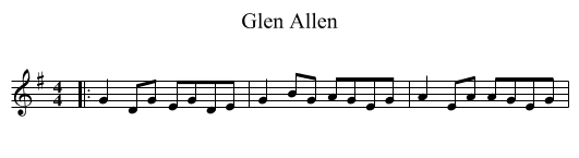 Glen Allen - staff notation