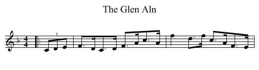 Glen Aln, The  - staff notation