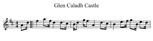 Glen Caladh Castle - staff notation