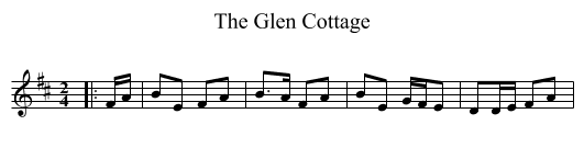 Glen Cottage, The  - staff notation