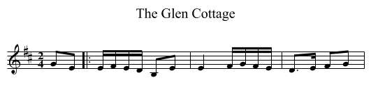 Glen Cottage, The  - staff notation