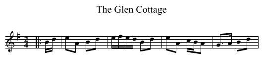 Glen Cottage, The  - staff notation