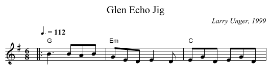 Glen Echo Jig - staff notation