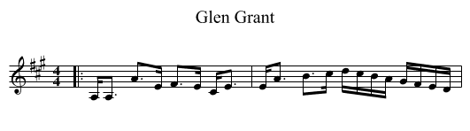 Glen Grant - staff notation