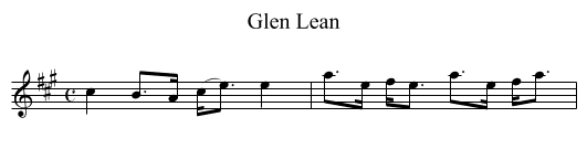 Glen Lean - staff notation