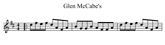 Glen McCabe's - staff notation