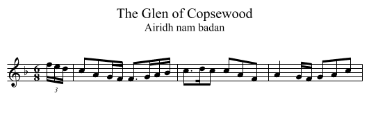 Glen of Copsewood, The - staff notation
