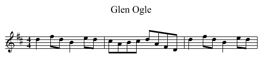 Glen Ogle - staff notation