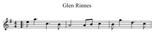 Glen Rinnes - staff notation