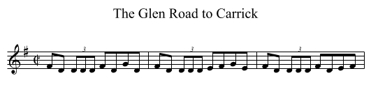 Glen Road to Carrick, The - staff notation