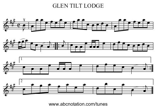 GLEN TILT LODGE - staff notation