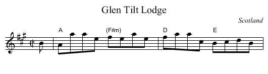 Glen Tilt Lodge - staff notation