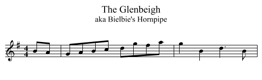 Glenbeigh, The - staff notation