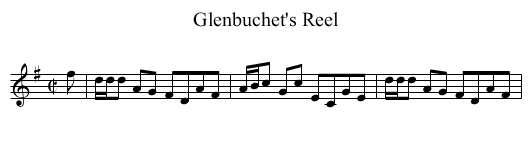 Glenbuchet's Reel - staff notation