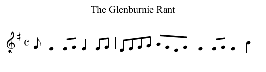 Glenburnie Rant, The - staff notation