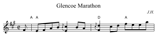 Glencoe Marathon - staff notation