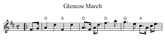 Glencoe March - staff notation