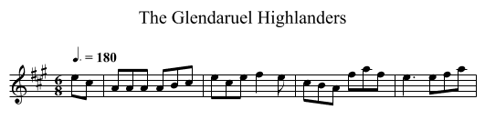 Glendaruel Highlanders, The  - staff notation