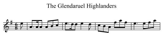 Glendaruel Highlanders, The - staff notation