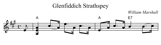 Glenfiddich Strathspey - staff notation