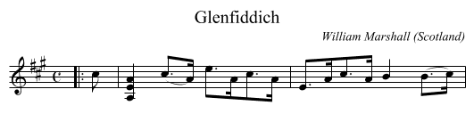 Glenfiddich - staff notation