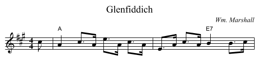 Glenfiddich - staff notation